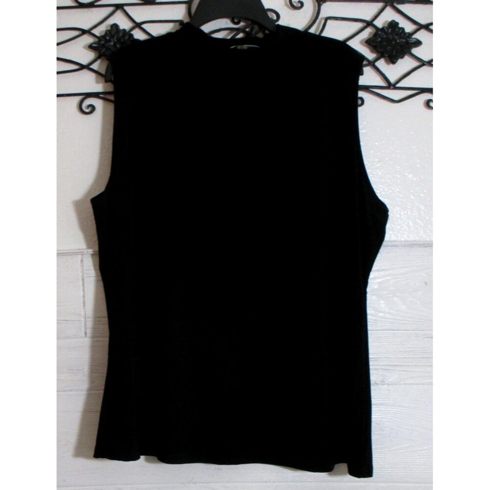 Kasper Women's Knit Top Size 2X Sleeveless Black